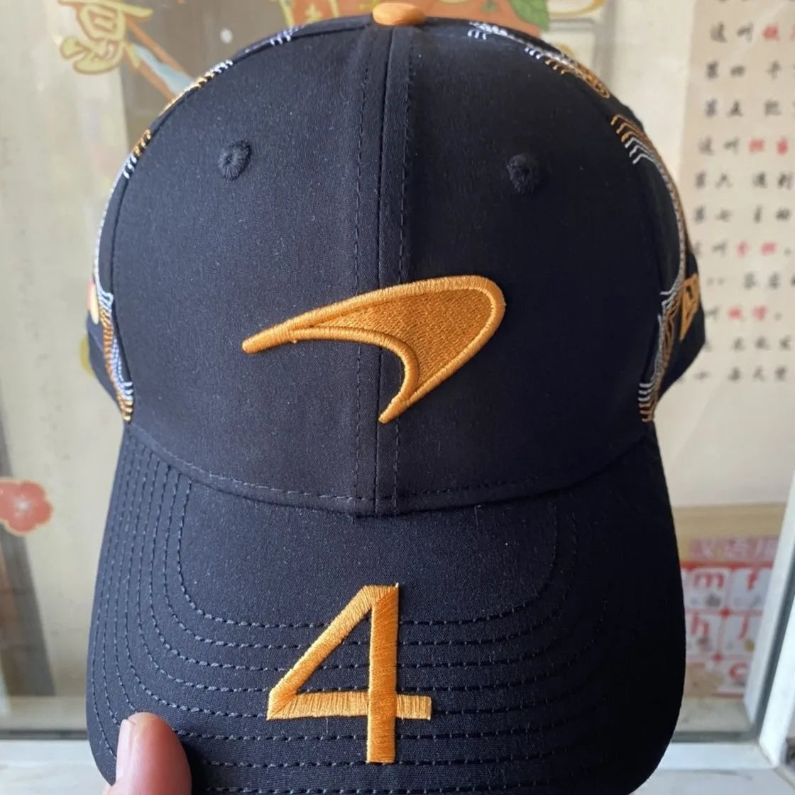 Embroidery For McLaren F1 Racing Team Snapback Fashion Baseball Hats Breathable Casual Casquette Outdoor For Men's And Women's