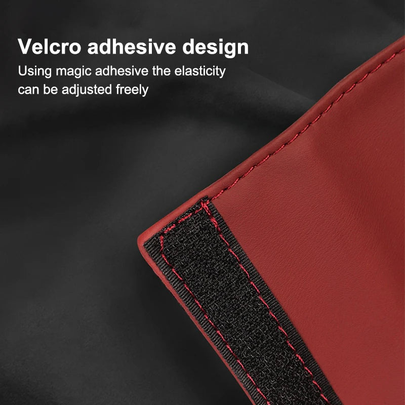 Leather Car Roof Armrest Pull Cover Handle Gloves Protection Car Accessories For Genesis Coupe Logo G70 G90 G80 GV60 GV70 GV80
