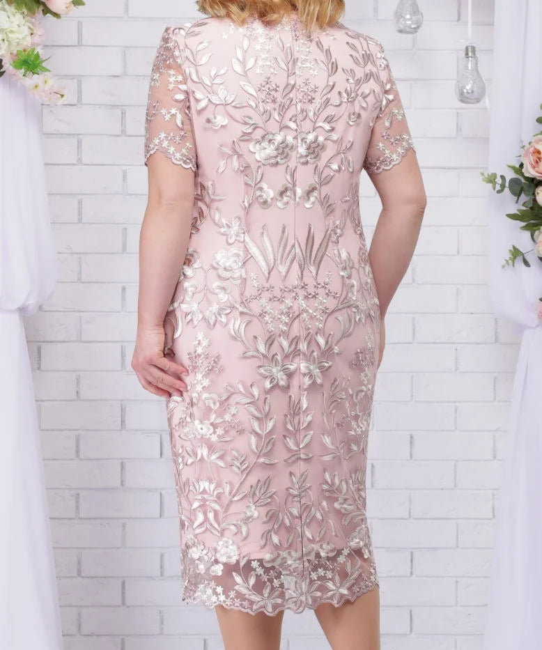 Plus size Women's Dress New Large Size Women's Dress Spliced Embroidered Lace Slimming Slim Fit Cocktail Dress7134259#