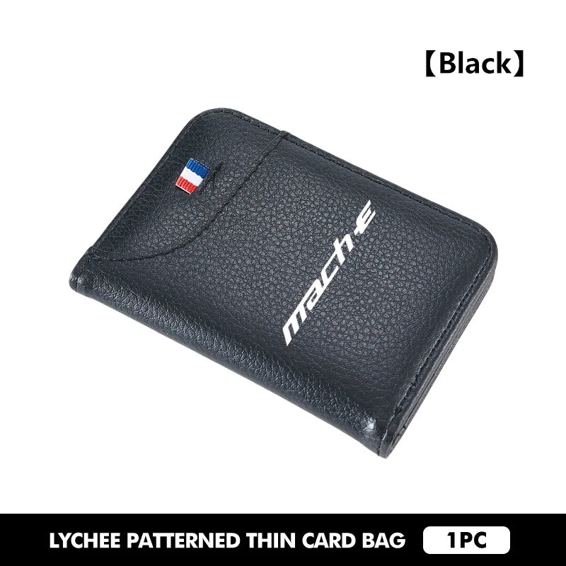 For Mustang PU Leather Man Women Travel Passport Holder Credit Card Holder Case Wallet Shelby GT GT500 GT350 Convertible Mach-E