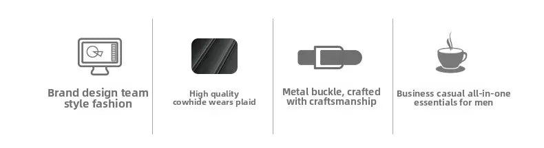 Trendy Plaid B Letter Automatic Buckle Belt for Men Premium Quality Fashionable Business Style Versatile Home Use