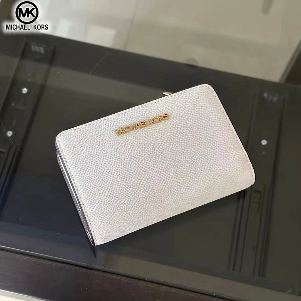 2026 New Michael Kors Women's Fashion Luxury Men's and Women's MK Leisure High end Wallet Card Bag Folding Versatile Zero Wallet
