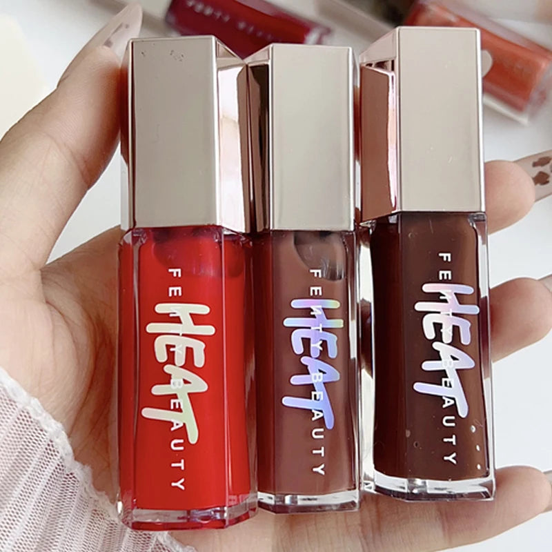 Fenty Beauty Gloss Lip Glaze Multi-color Moisten Shine Glitter Lip Plumper Makeup Beginner Liquid Lipstick Makeup Cosmetics
