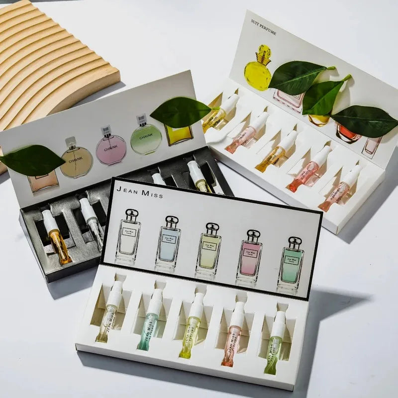 5*3mlWomen's Perfume Set Original Fresh Long-Lasting Floral Fragrance Eau De Toilette Gift Box Five-Piece Plant-Based Collection