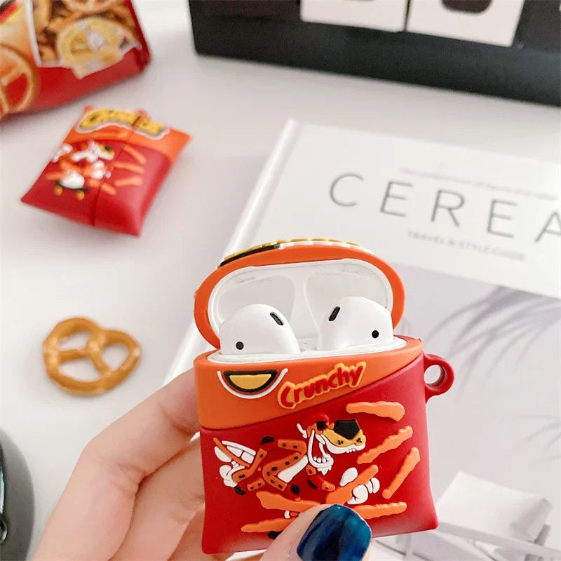 3D Chips French Fries Cartoon Cute Earphone Case for AirPods 4 2024 Wireless Headphone Cover for AirPods Pro 3 for AirPods 3