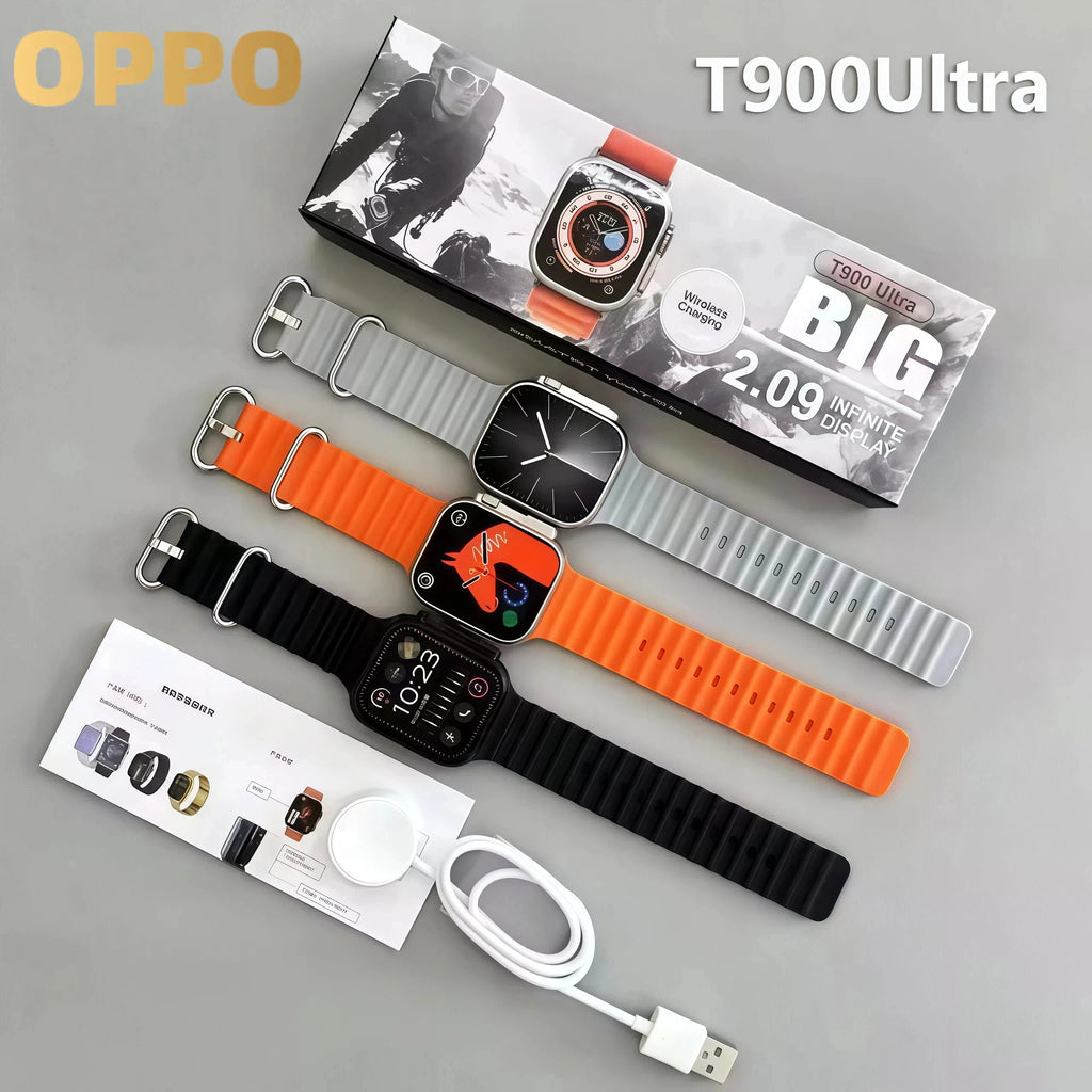 OPPO T900 Ultra Smart Watch Men 49mm Series 9 AMOLED Screen NFC Compass Waterproof For Apple Watch IWO Ultra 9 Wholesale NEW
