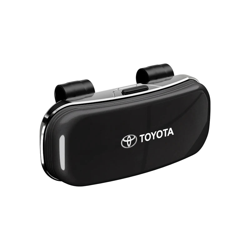 Car Sun Visor Glasses Case Sunglasses Storage Gift Box Accessories For Toyota Crown GR Corolla Camry Prado Aygo Cruiser CHR Rav4