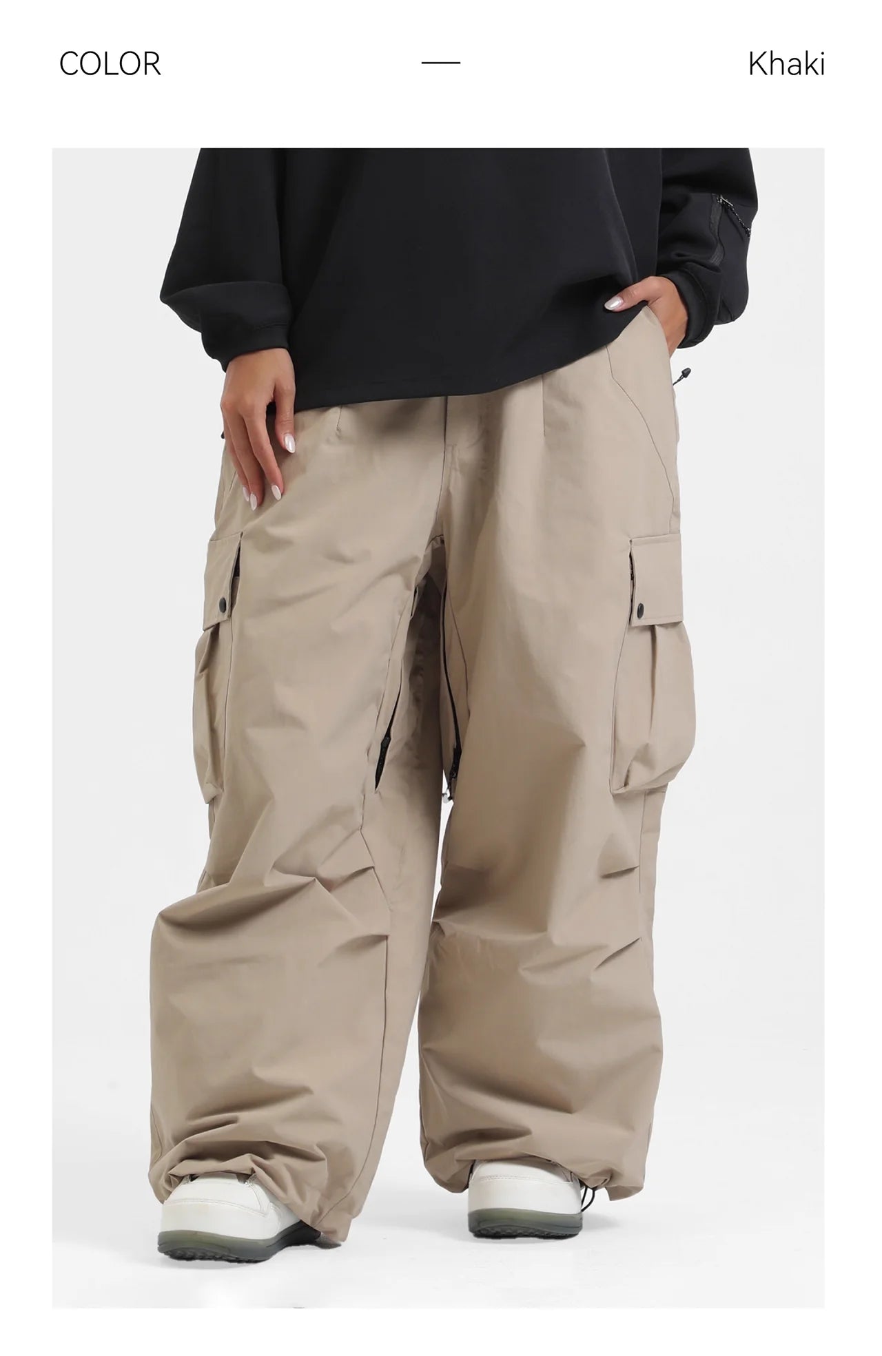 2025 GSOU SNOW New Winter Outdoor Loose Waist Ski Pants For Women  Men Waterproof And Warm  Professional Snowboard Ski Pants