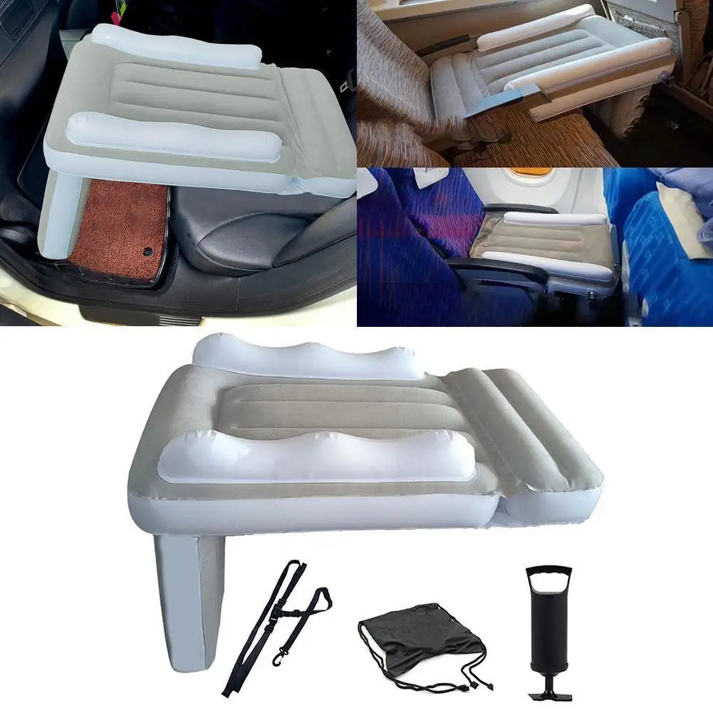 Baby Inflatable Mattress Children's Car Rear Folding Car Mat Outdoor Travel Thickened Plush Air Cushion Car Inflatable Bed ﻿