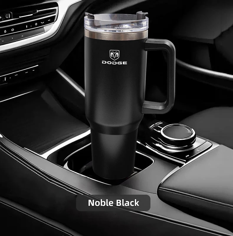 Car Straw Cup Large Capacity Portable Car Outdoor Insulated Cup For Dodge Ram Durango Charger SRT Dart Journey Avenger Caliber