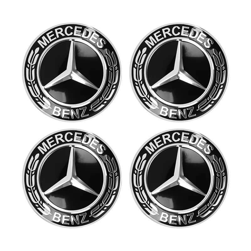 4Pcs 73mm Car Wheel Center Hub Caps Replacement Parts For Mercedes Benz AMG W203 W206 W220 W205 W211 W212 W201 W168 GLE GLS CLS