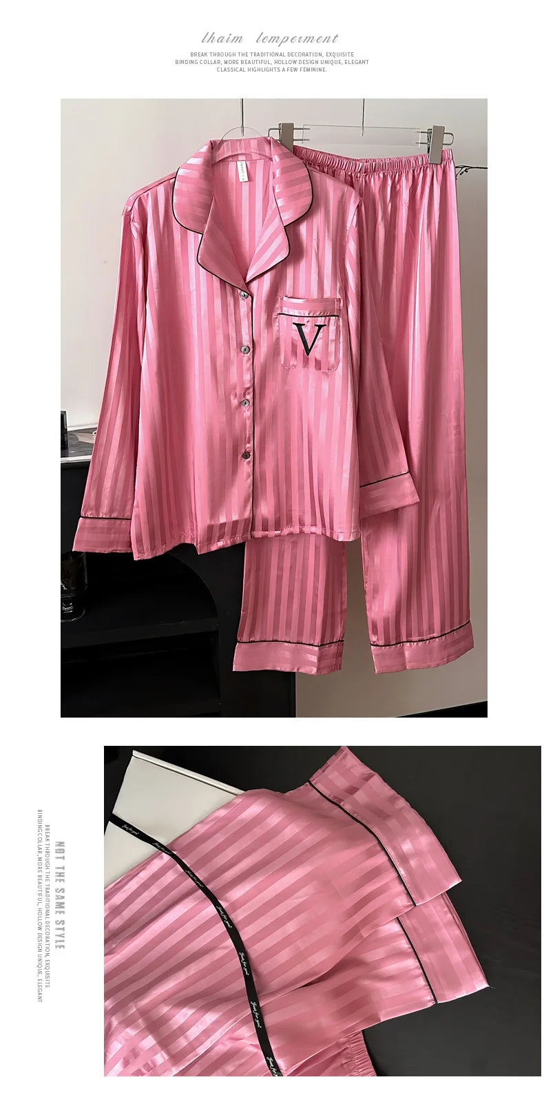 Female Pajamas Loungewear Two-Piece Set Spring Autumn New Rayon Sleepwear Pyjama Pour Femme Sexy Loose Home Clothes Lingerie