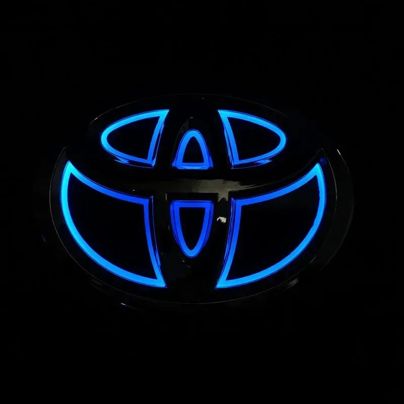 5D LED Emblem Light for Toyota Corolla Camry RAV4 Highlander Yaris Vios Crown Prius Front Grill and Rear Trunk Car Accessories