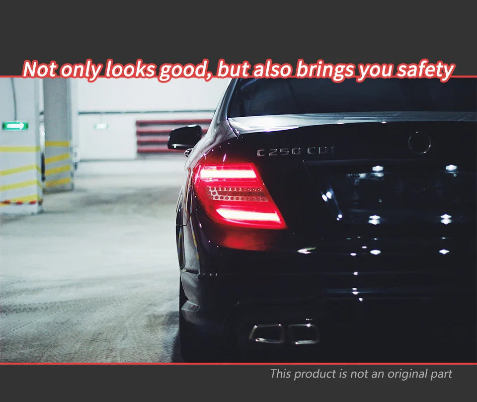 AKD Tail Lamp for Benz W204 LED Tail Light 2007-2013 C180 C200 C300 C350 C63 Rear Fog Brake Turn Signal Automotive Accessories