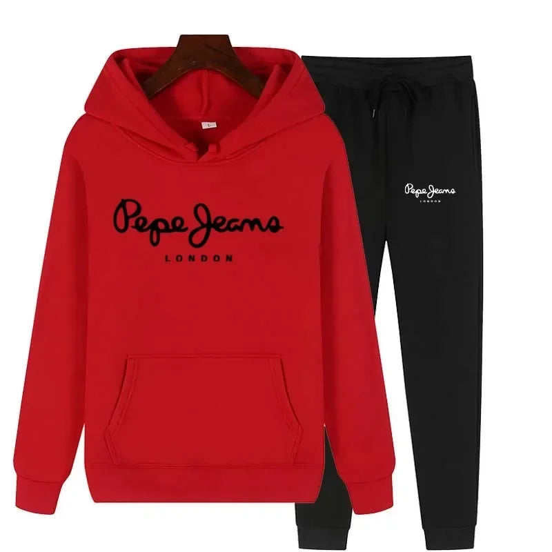 Two-piece sportswear for women, a hoodie and trousers set, fashionable autumn women's sportswear