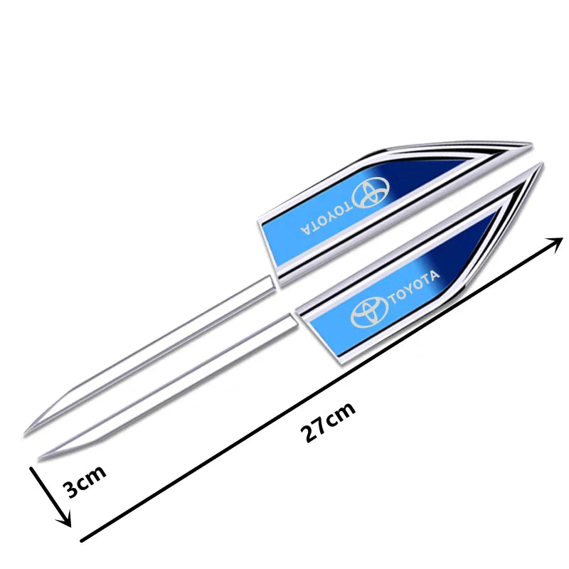 2Pcs Metal Car Stickers Badge For Toyota camry Yaris corolla RAV4 CHR prado hulix verso  Auto Fender Side Decals