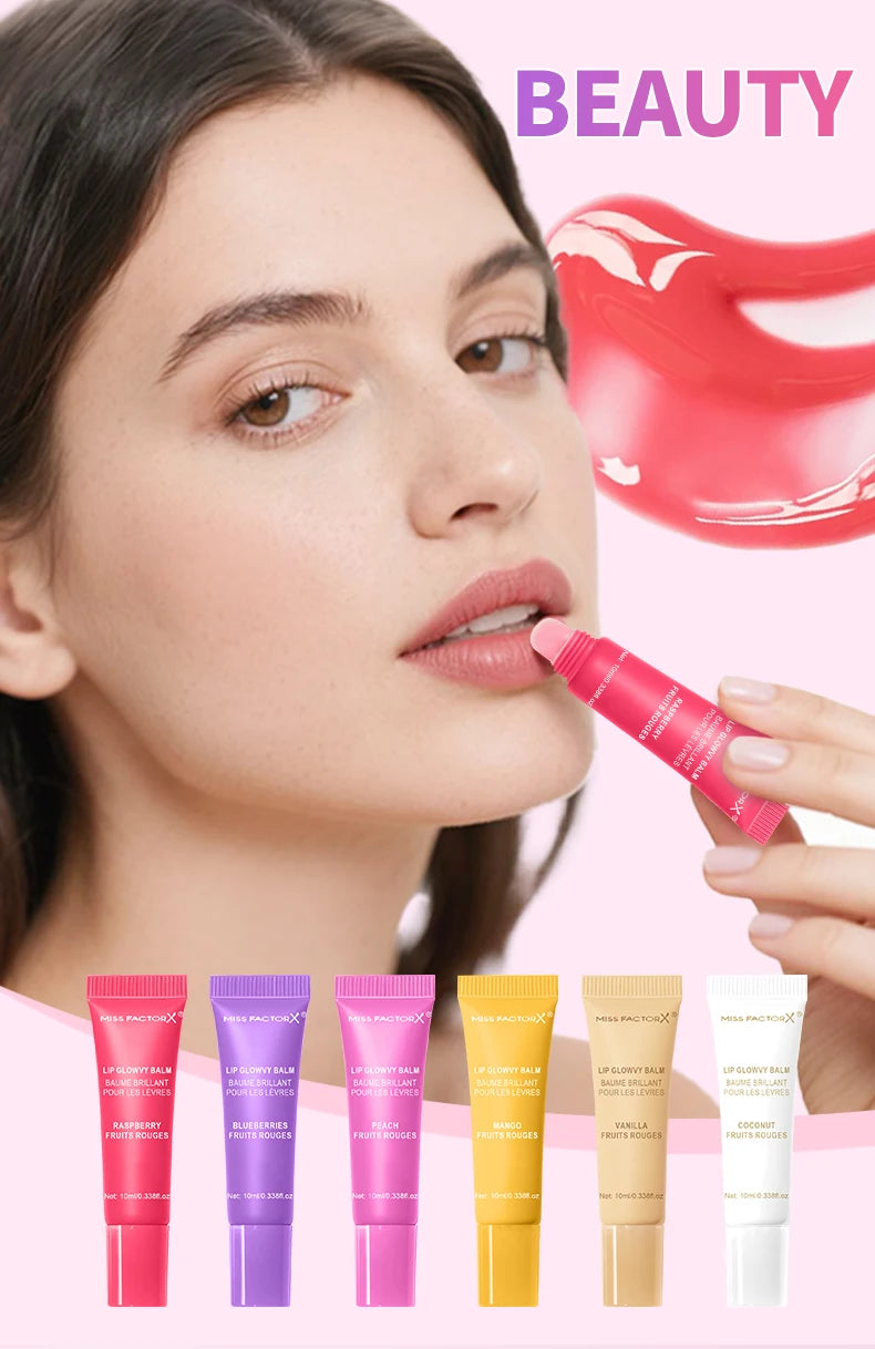 6-piece fruit flavored lip gloss set, moisturizing lip oil, glossy hydration, the best choice for women's holiday gifts