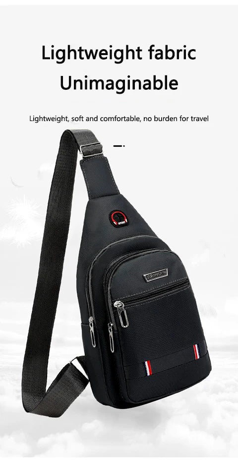 Car Emblem Leisure One-shoulder Bag Men's Messenger Chest Pocket For Ferrari Roma 488 Portofino F8 F1 Roma Spider SF90 Superfast
