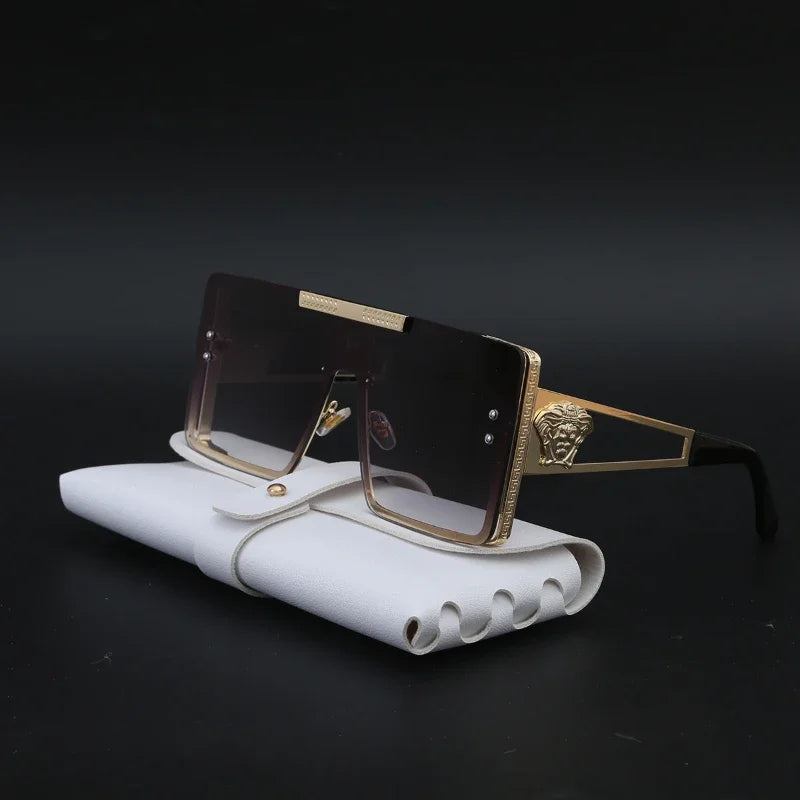 New Personality Square Big Cool Sunglasses for Men Women Fashion Retro Luxury Design Male Sun Glasses Gafas UV400 Gafas De Sol