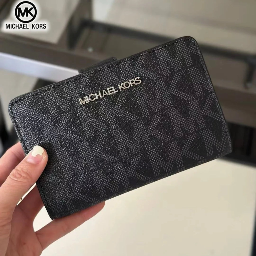 2026 New Michael Kors Women's Fashion Luxury Men's and Women's MK Leisure High end Wallet Card Bag Folding Versatile Zero Wallet
