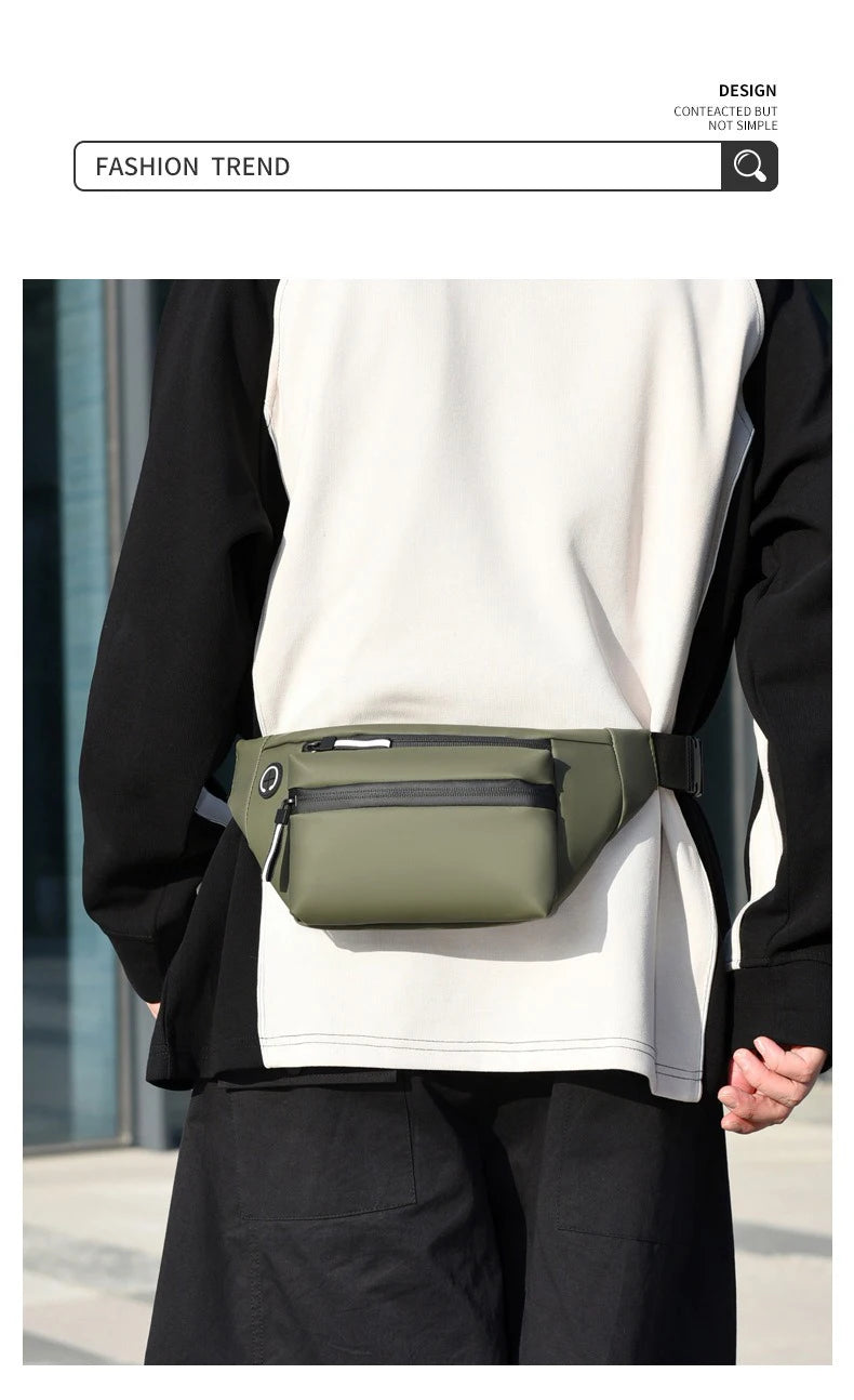 Fashion Men's Waist Bag Outdoor Sports Crossbody Bag Chest Packs For Ferrari F430 Stradale 458 488 599 612 F8 FF Charles Leclerc