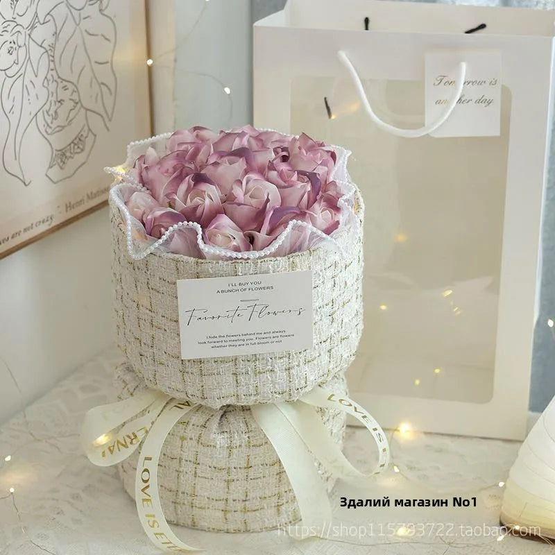 Vntine's Day Rose Bouquet Soap Gift for Girlfriend Best Friend Birthday Present Creative Festival Supplies Creative Gifts