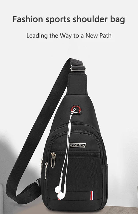 Car Emblem Leisure One-shoulder Bag Men's Messenger Chest Pocket For Ferrari Roma 488 Portofino F8 F1 Roma Spider SF90 Superfast
