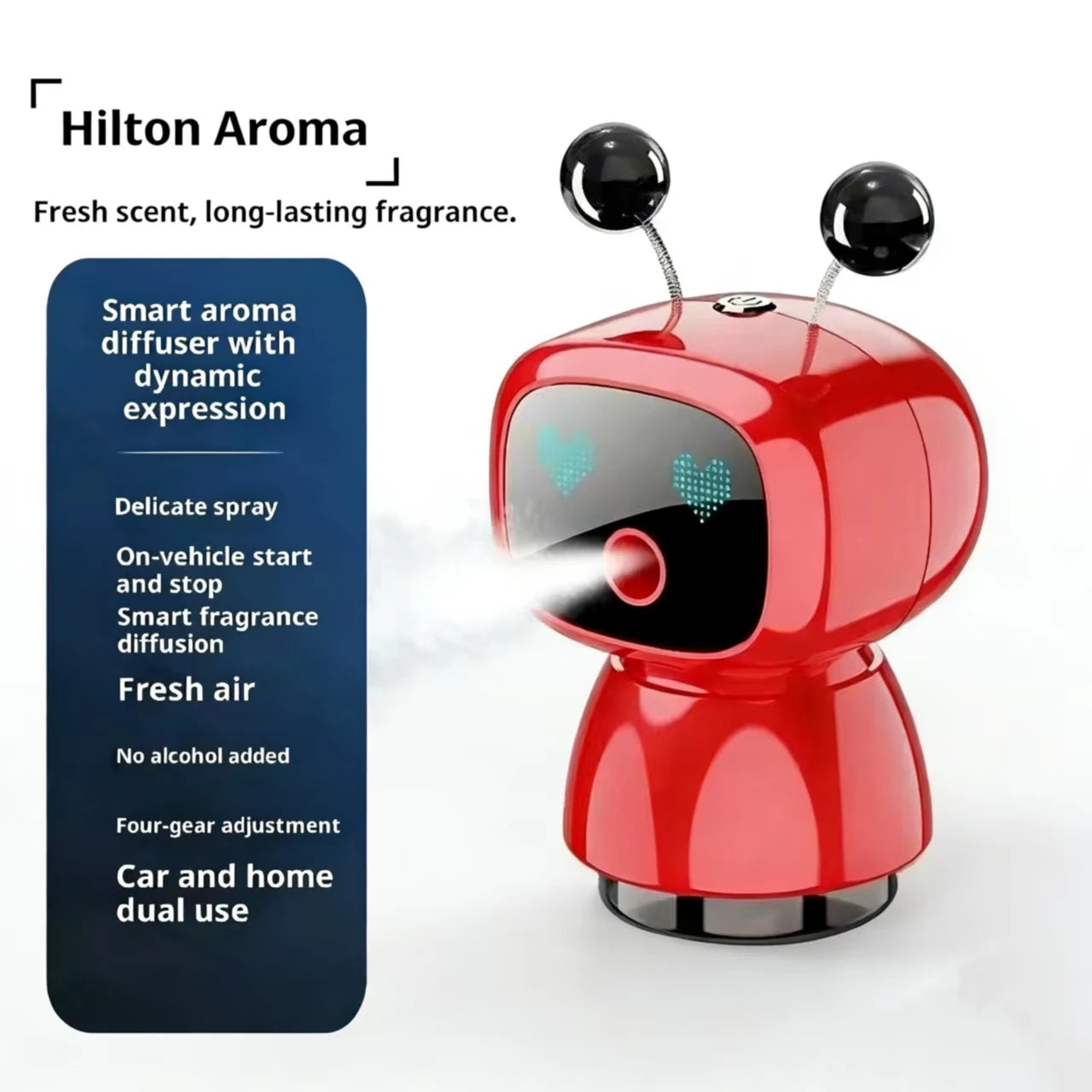 Smart Robot Car Air Vent Perfume Clip Auto On/Off with Car Start New Spring Summer Style Long Lasting Fragrance Odor Eliminator