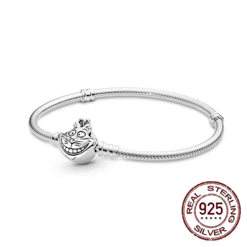 The best-selling S925 sterling silver heart-shaped crown snake bone chain is perfect for the original DlY bracelet! A perfect je