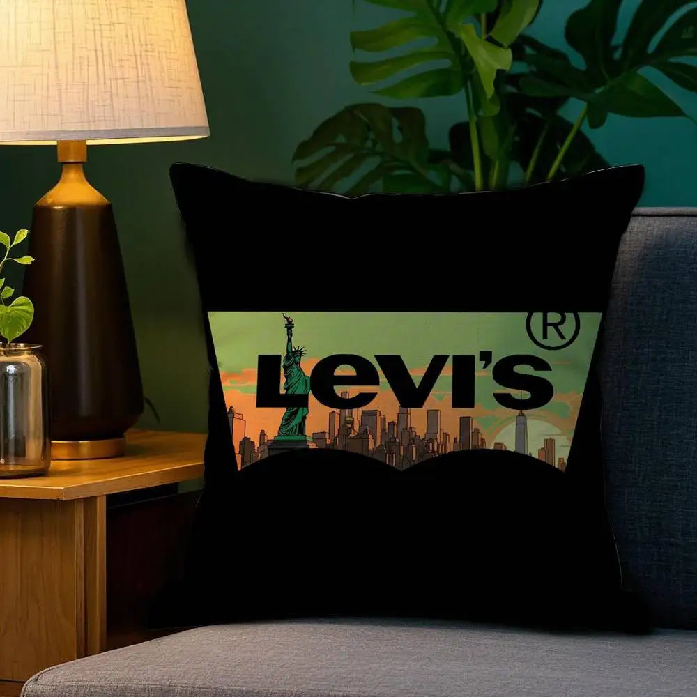 Luxury L-LEVisS Pillow Case Plush Fabric Soft Double Sided Print Sofa Cushion Cover Throw Pillow Covers