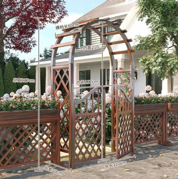 Modern Design Wooden Arch for Outdoor Garden Ornament Wedding or Party Decoration for Climbing Planting