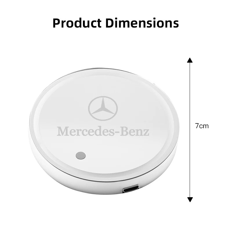 Car Glowing Coasters LED Light Water Cup Mat For Mercedes Benz AMG W203 W206 W220 W205 W211 Car USB Charging Coasters keychain