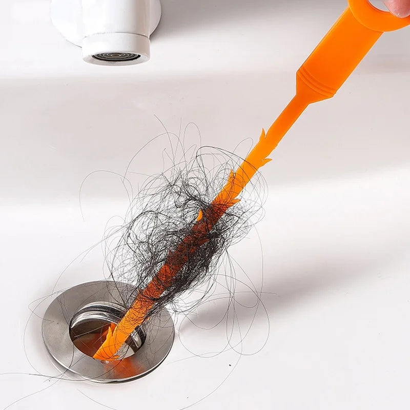 Bathroom Accessories Sewer Unclogging Spring Tube Hair Unclogging Tool 1 Piece Kitchen Sink Cleaning Hook Cleaning Stick