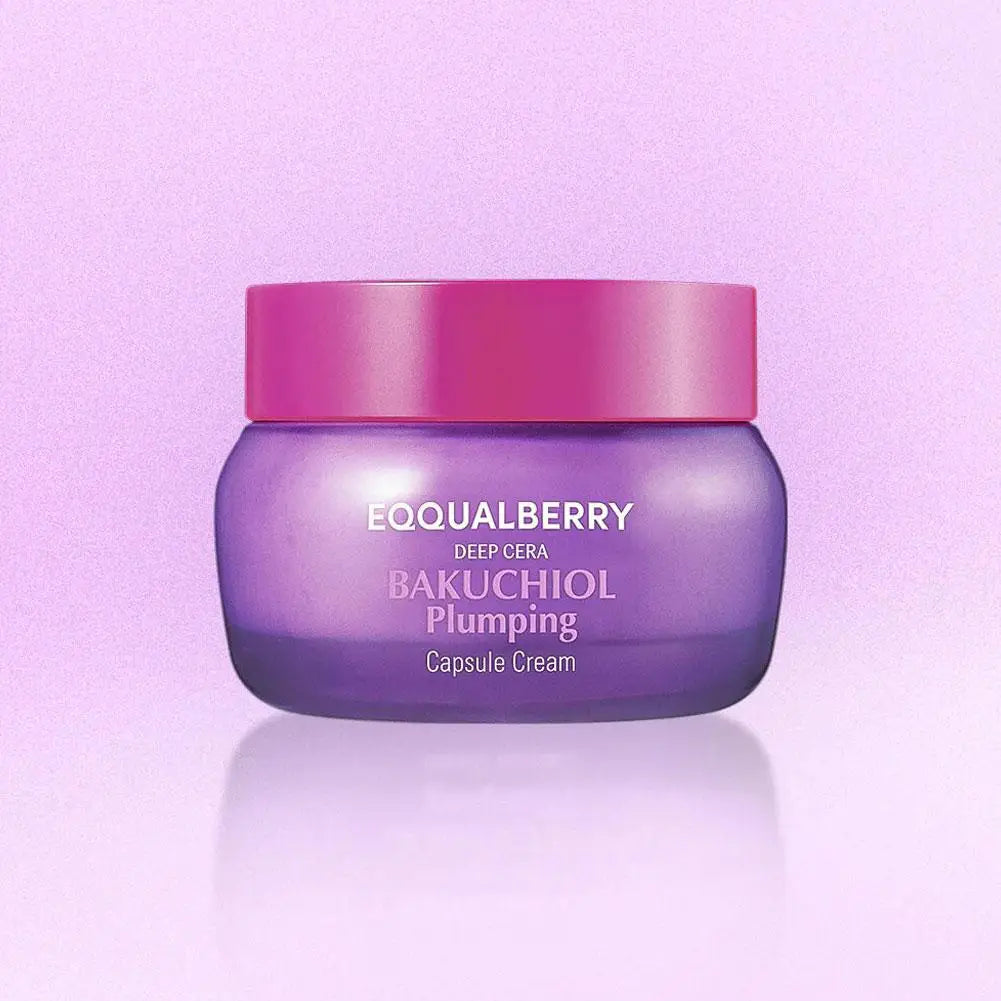 EQQUALBERRY Bakuchiol Plumping Serum with Ceramide & Psoralol Rich Capsule Cream Moisturizing Cream Korean Skincare