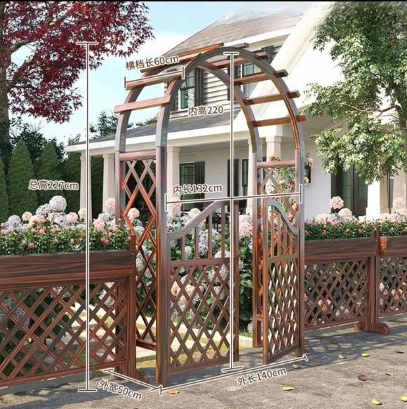 Modern Design Wooden Arch for Outdoor Garden Ornament Wedding or Party Decoration for Climbing Planting