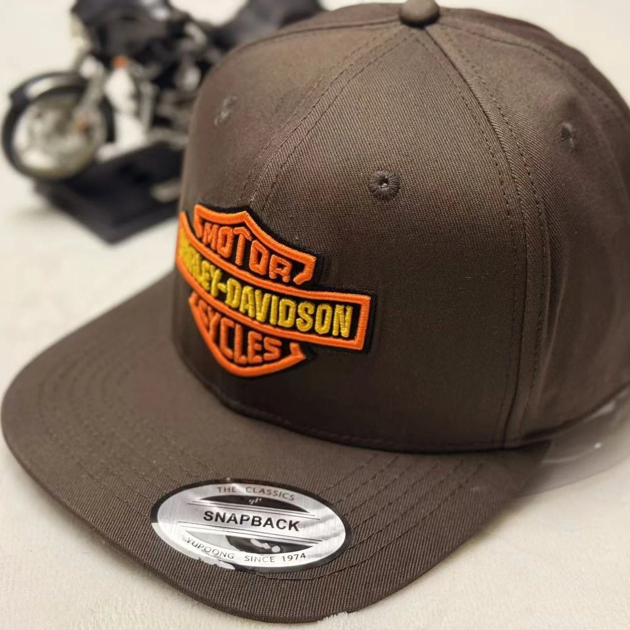 Dopamine-colored Anniversary Street Motorcycle Embroidered Casual Flat-brimmed Hats Men And Women For Harley Davidson Accessory