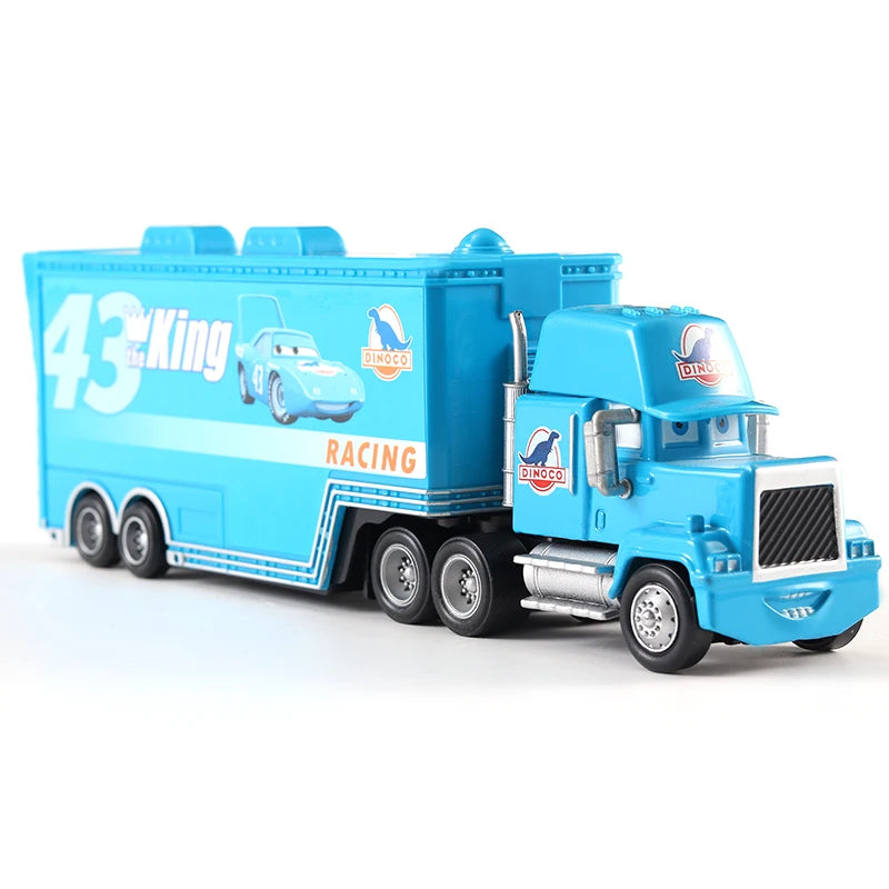Disney Cars Figures Mack Truck Lightning McQueen Racing 1:55 Die Cast Model Children Mini Vehicle Toys Collection Birthday Gifts