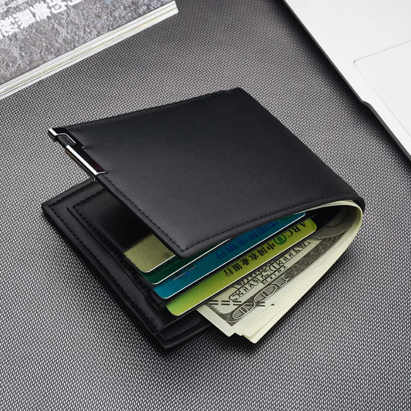 Leather Car Short Men Wallet Purse With Card Holder License Accessory For Ferrari SP1 812 F40 F12TDF SF90 458 488 599 612 FF F12