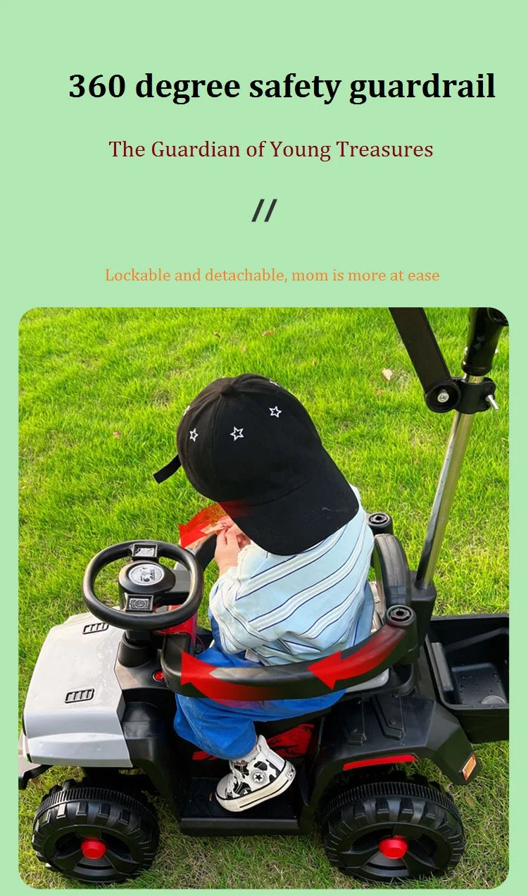 Remote Control 1-6-Year-Old Children's Electric Four-Wheel Motorcycle Off-Road Vehicle Can Accommodate Passengers