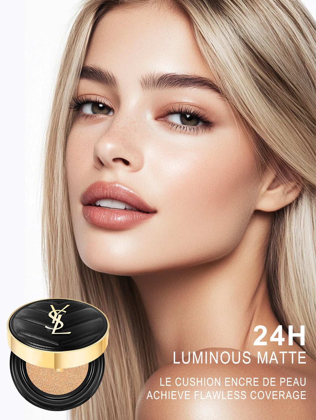 Yves Saint Laurent Le Cushion Encre De Peau-Luminous Matte Cushion Foundation SPF 33/ PA++  All Day Flawless Coverage Shine-Free