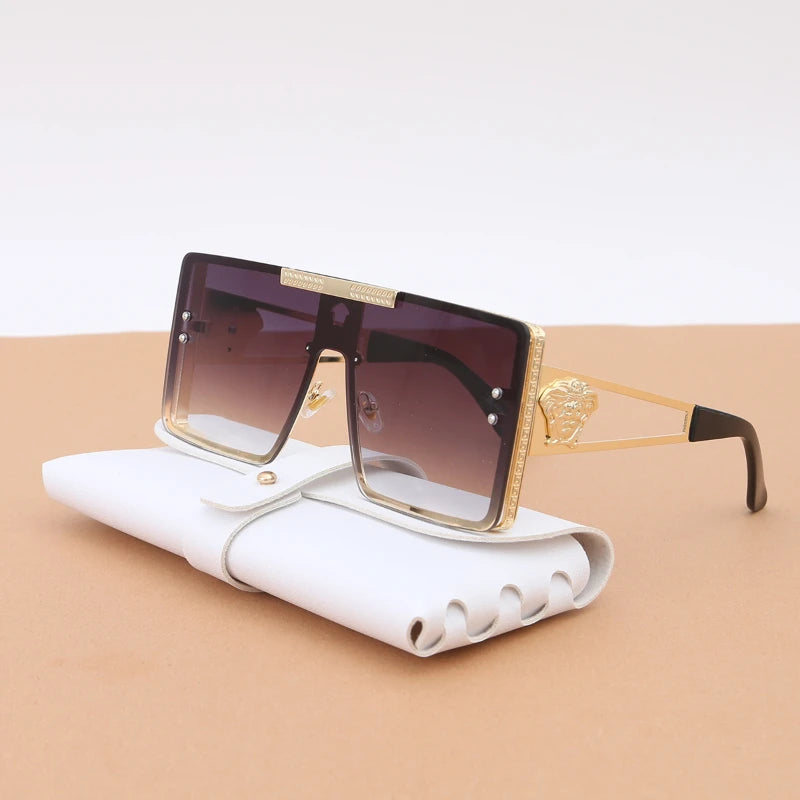 New Personality Square Big Cool Sunglasses for Men Women Fashion Retro Luxury Design Male Sun Glasses Gafas UV400 Gafas De Sol