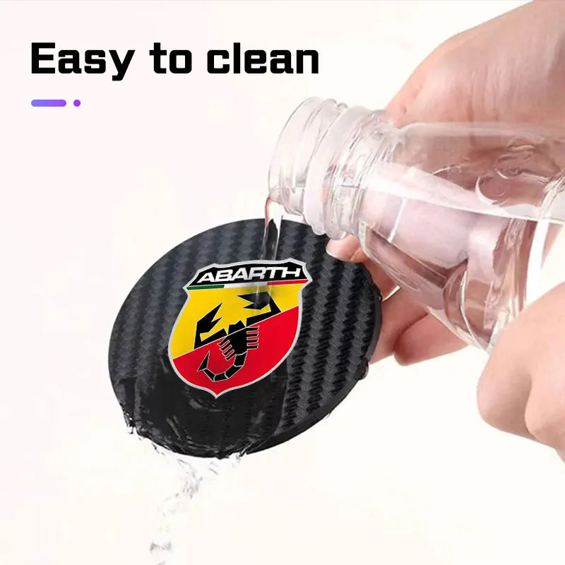 For Fiat 500 Punto 500x Bravo Stilo Ducato Abarth 500L 695 125 Car Coaster Water Cup Anti-slip Pad Water Cup Bottle Holder Mat