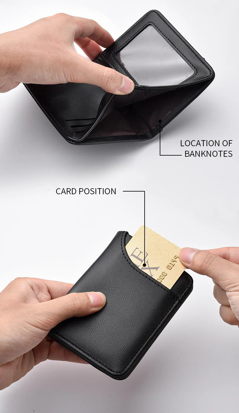Leather Men Wallet Gift Coin ID Cash Credit Card Holder Purses For BMW X3 X5 M5 M3 E46 E90 E60 F10 E39 F30 E36 G30 E87 E30 G20