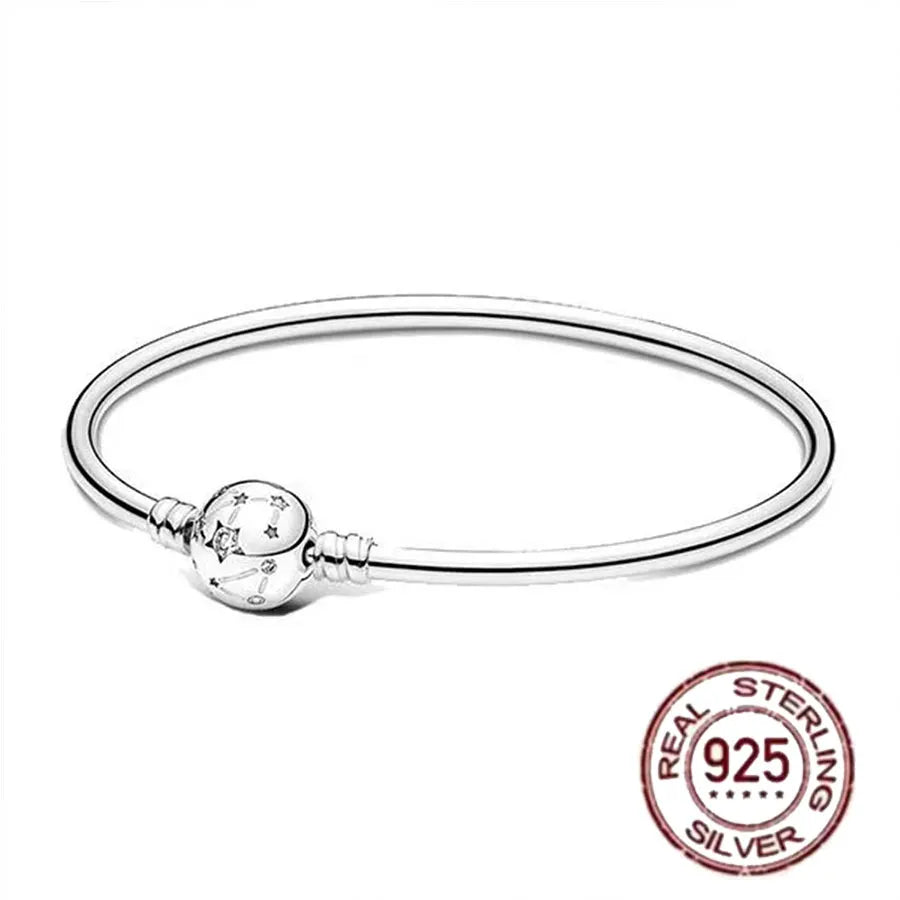 The best-selling S925 sterling silver heart-shaped crown snake bone chain is perfect for the original DlY bracelet! A perfect je