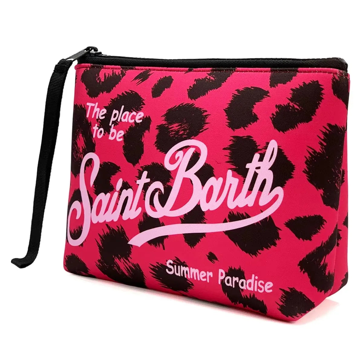Fashion Quality New Handbag European American Clutch Bag Women's Handbag Leopard Canvas Diving Handbag Zero Wallet