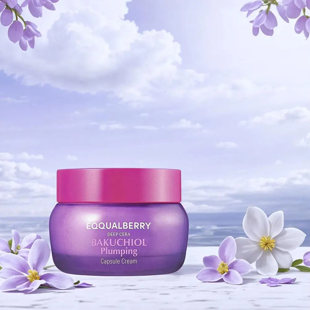 EQQUALBERRY Bakuchiol Plumping Serum with Ceramide & Psoralol Rich Capsule Cream Moisturizing Cream Korean Skincare