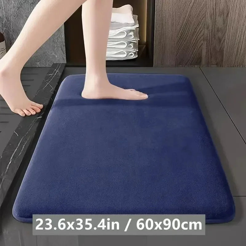 Absorbent Quick Drying Floor Mat Non Slip Bath Mat Anti Slip Coral Velvet Bathroom Floor Mat Door Mat Home Decoration Door Mat