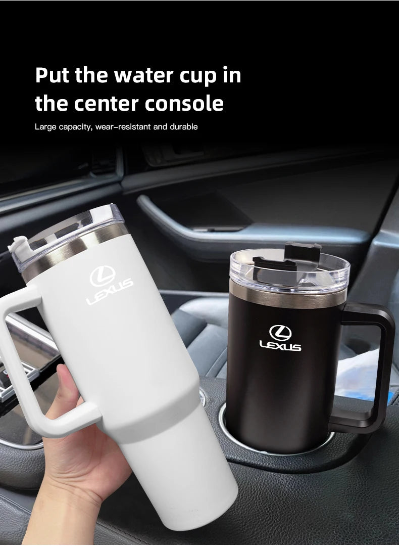 Car Large Capacity Handheld Cup Stainless Steel Insulated Cup Coffee Insulated Cup Suitable For Lexus F SPORT ES RX NX LS UX LBX
