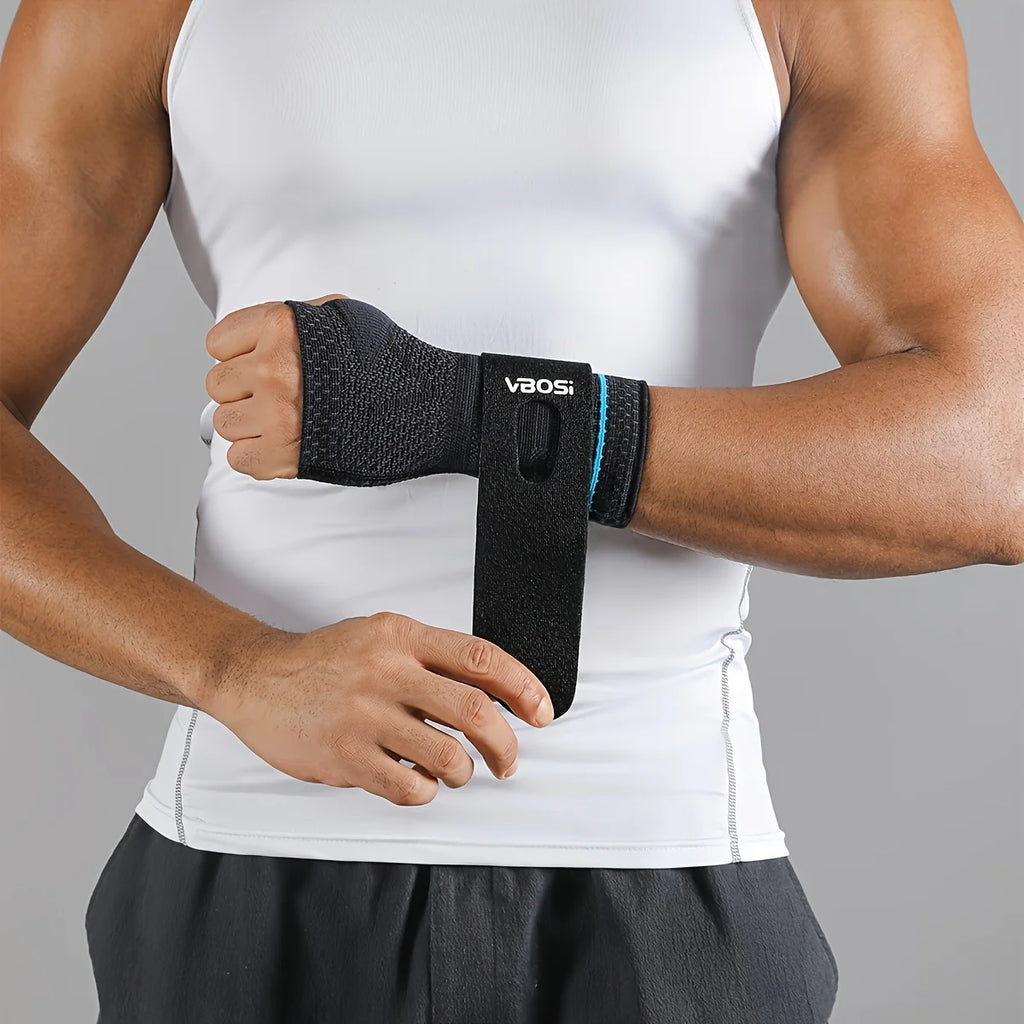 1pc Wrist Palm Support with Removable Metal Stays and Straps, Adjustable Brace Right Left Hand for Women And Men
