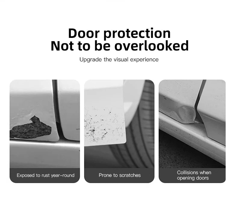 2Pcs Car Door Corner Protector Stickers Decoration For Toyota Land Cruiser Sienna Rav4 Prado Tacoma Yaris Rush Fortuner CHR Voxy